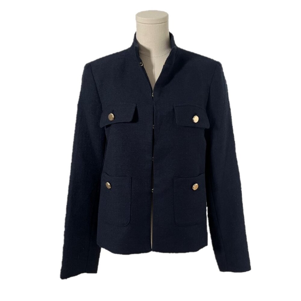 Zara Textured High Collar Blazer Jacket Size Medium